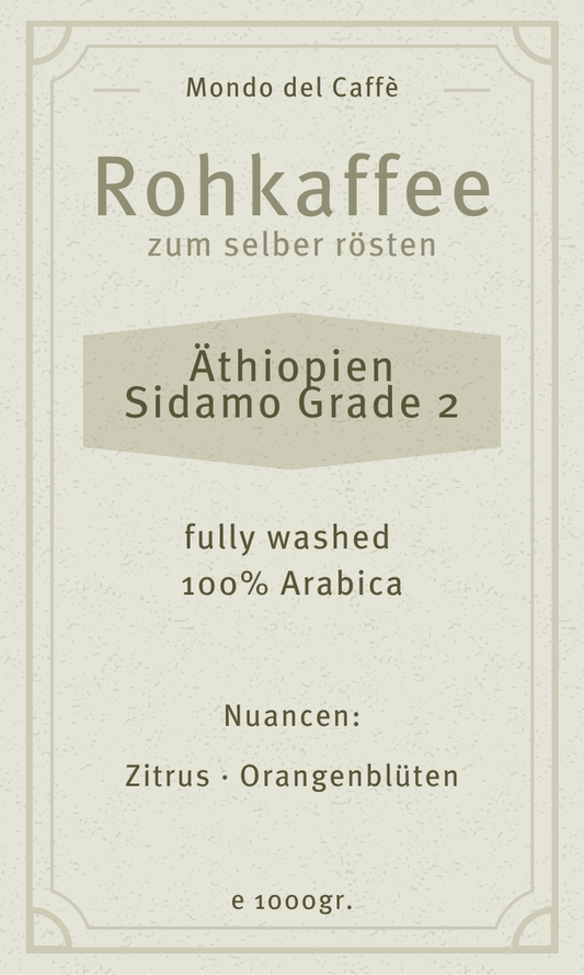 Rohkaffee Äthiopien Sidamo Grade 2