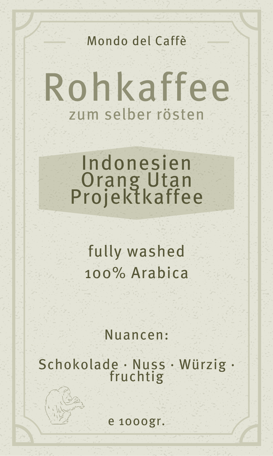Raw coffee from Indonesia