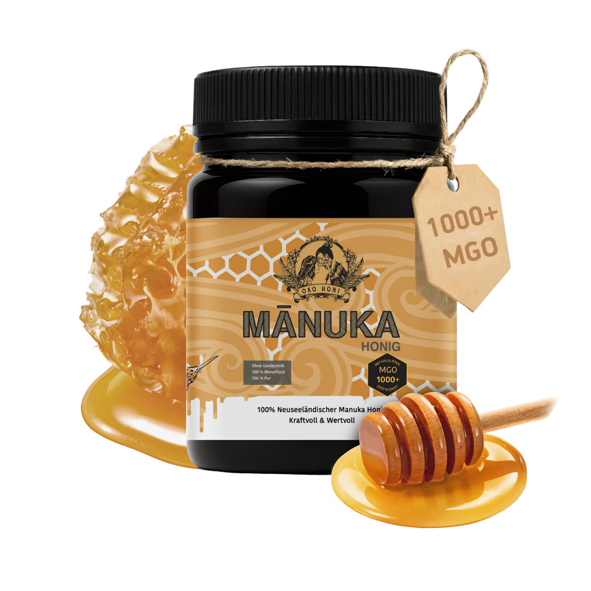 Miel de Manuka 100 % néo-zélandais MGO 1000+
