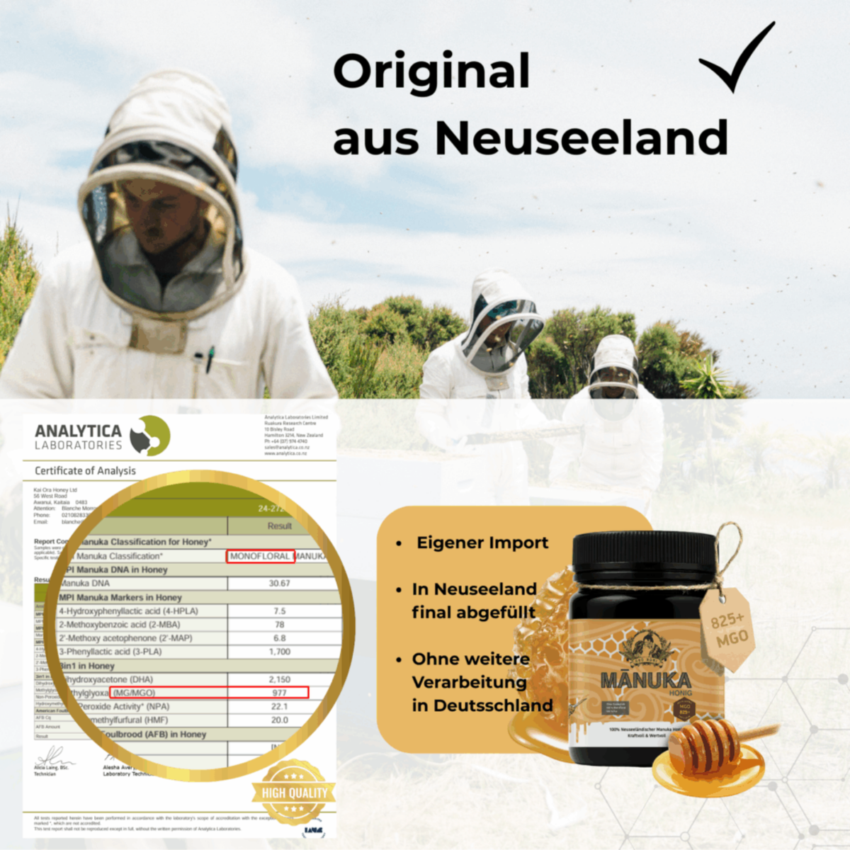 100% Neuseeländischer Manuka-Honig MGO 510+