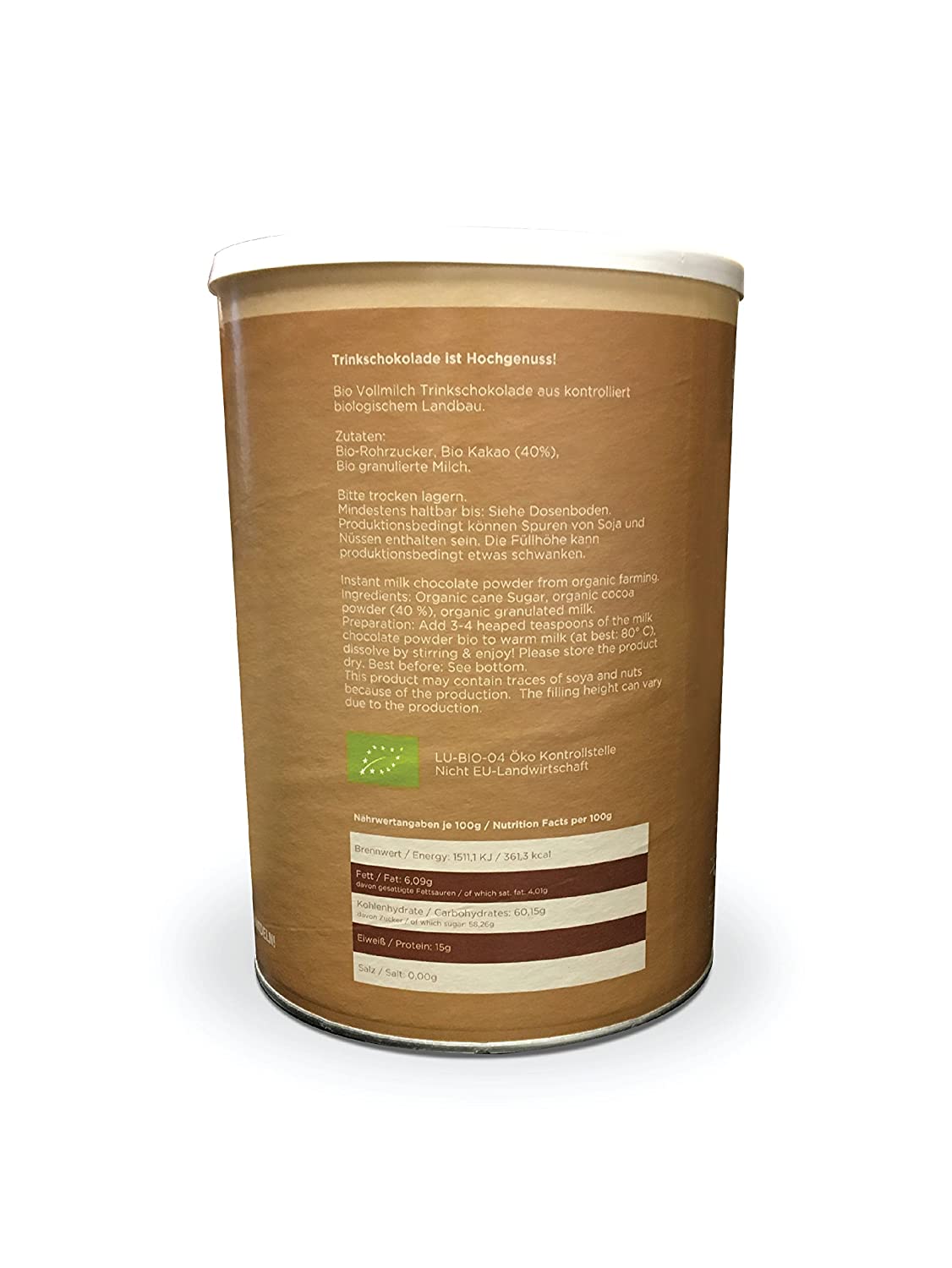 Plaisir Organic Whole Milk Drinking Chocolate